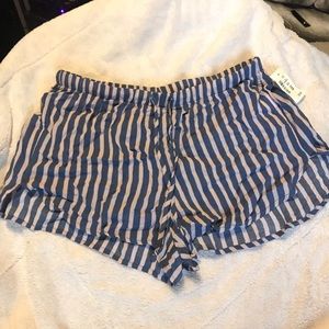 PINK & BLUE STRIPPED SHORTS